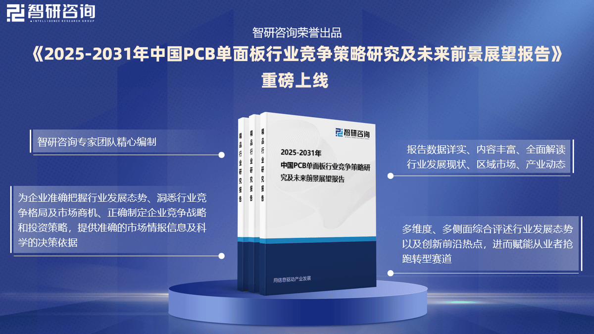 智研咨询发布《2025版中国PCB单面板行业市场分析及投资前景研究报告